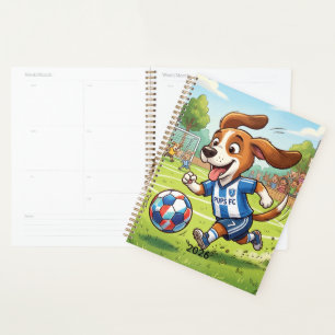 Agenda Perro jugando fútbol o fútbol americano Personal