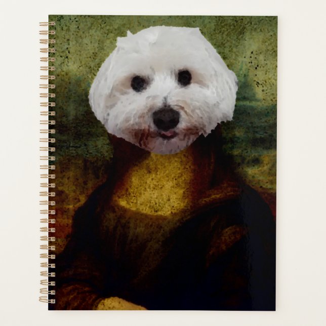 Agenda Perro maltés de Mona Lisa (Anverso)