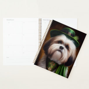 Agenda Perro "Malti Tzu" con vestido "Día de San Patricio