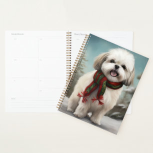 Agenda Perro Malti Tzu en Navidades de nieve