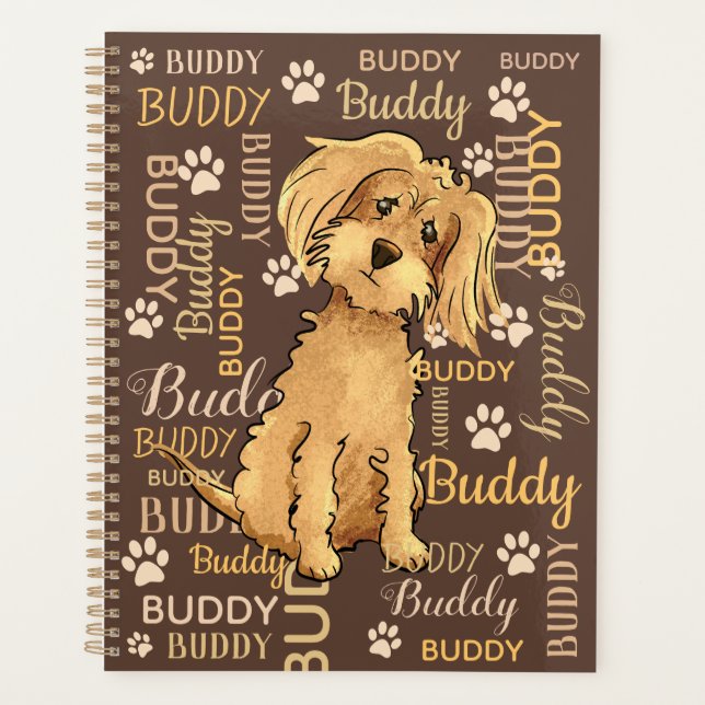 Agenda Perro marrón personalizado (Anverso)