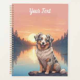 Agenda Perro pastor australiano junto al lago