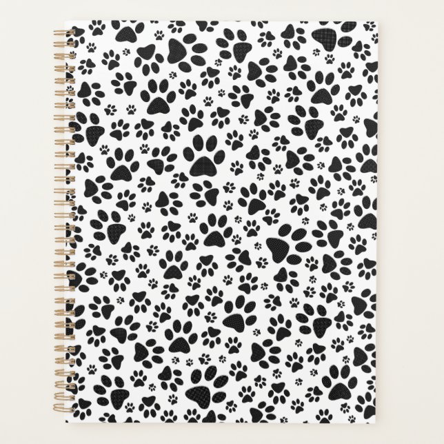 Agenda Perro Paws Black and White Polka Dot (Anverso)