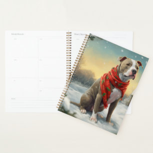 Agenda Perro Pitbull en Navidades de Nieve