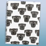 Agenda Perro recuperador de labrador negro lindo<br><div class="desc">Patrón de perro de recuperación de labrador negro caprichoso y divertido. Perfecto para los amantes de los animales y los perros. Arte original de Nic Squirrell.</div>