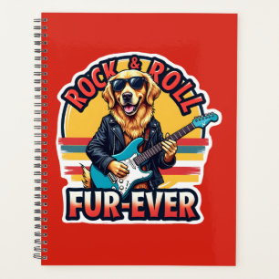 Agenda Perro recuperador de oro de roca y rollo