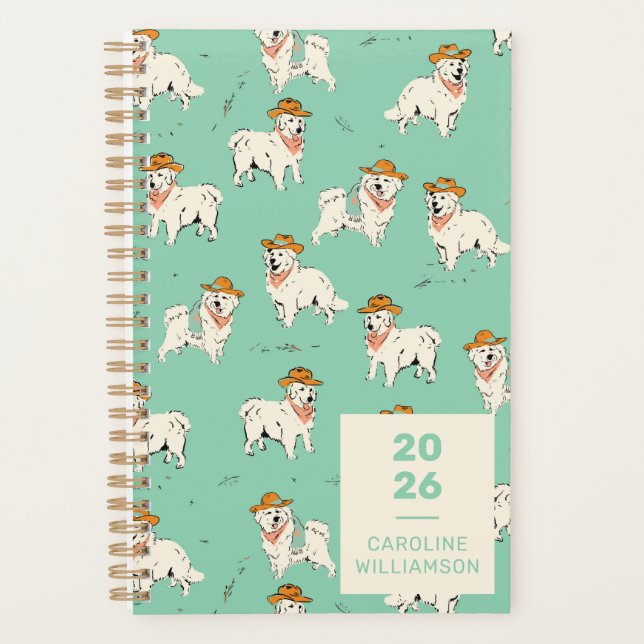 Agenda Perro Sabueso Vaquero Occidental Personalizado (Anverso)