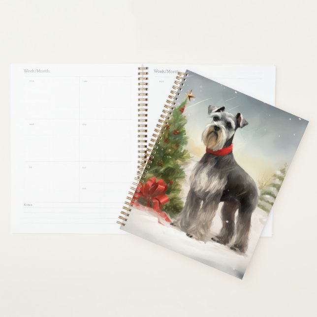 Agenda Perro Schnauzer en Navidad con Nieve (Demostración)