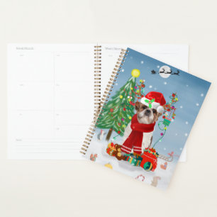 Agenda Perro Shih Tzu en Navidad con nieve