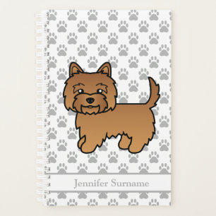 Agenda Perro Terrier Cairn Rojo Con Patitas Y Nombre Pers