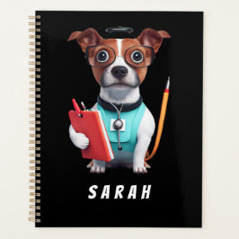 Agenda Perro trabajando como enfermera, perro llevando un