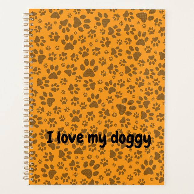 Agenda Perro traza un punto de polka blanco y negro en da (Anverso)