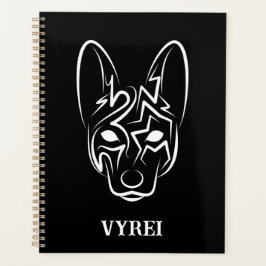 Agenda Perro tribal blanco y negro