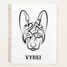 Perro tribal blanco y negro