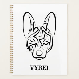Agenda Perro tribal blanco y negro