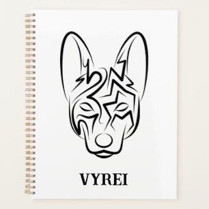 Agenda Perro tribal blanco y negro