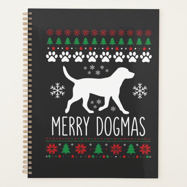 Agenda Perro Vector de Navidad de Dogmas Alegres (Anverso)