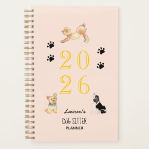 Agenda Perros con acuarela, ganadero, 2026 Planner