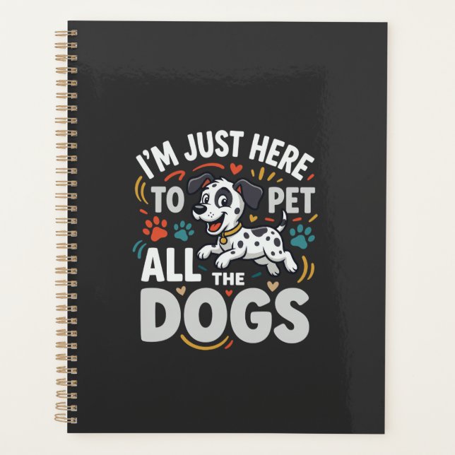 Agenda Perros Divertidos Vector Amante de las Mascotas (Anverso)