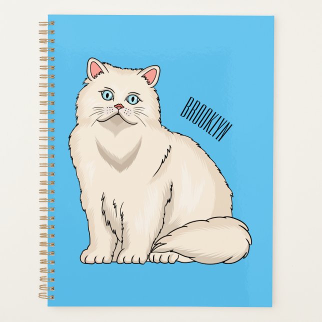 Agenda Persian cat cartoon illustration (Anverso)
