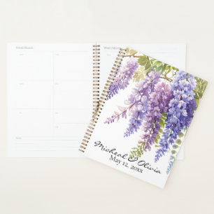 Agenda Persoanlizar la glicinia de la acuarela floral