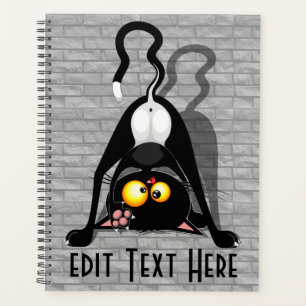 Agenda Personaje de dibujos animados divertido gato al re