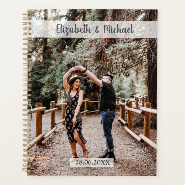Agenda Personalisierbar Foto Hochzeit (Anverso)