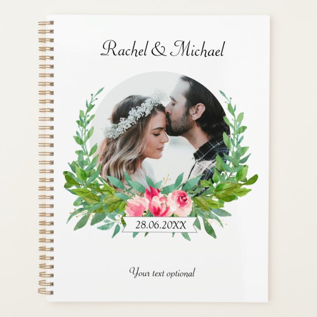 Agenda Personalisierbar Foto Hochzeit (Anverso)