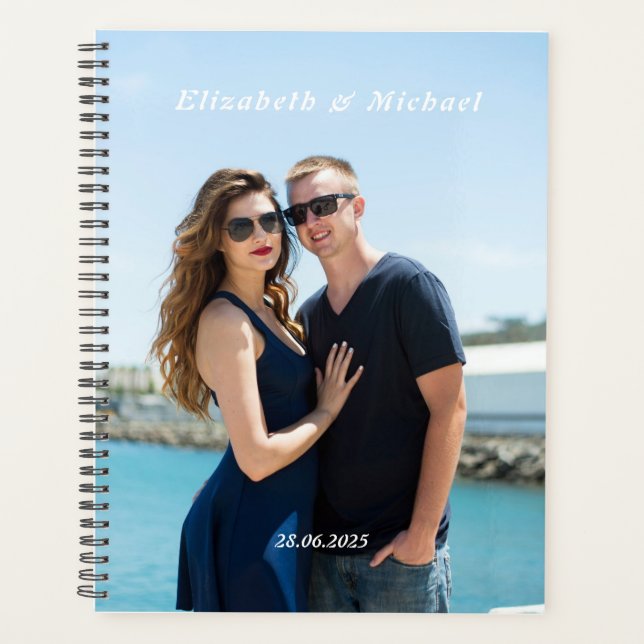 Agenda Personalisierbar Foto Hochzeit (Anverso)