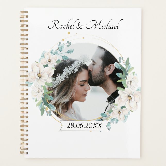 Agenda Personalisierbar Foto Hochzeit Planer (Anverso)