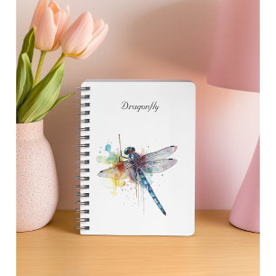 Agenda Personalizable colorido de la libélula