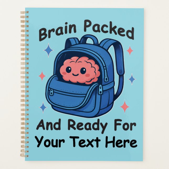 Agenda Personalizable de vuelta a la escuela "listo para  (Anverso)