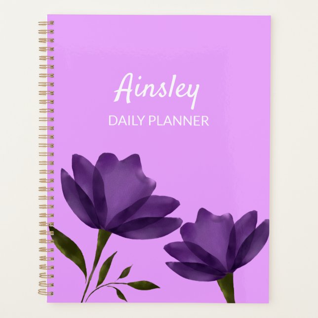 Agenda Personalizable elegante, sencillo y sencillo con f (Anverso)