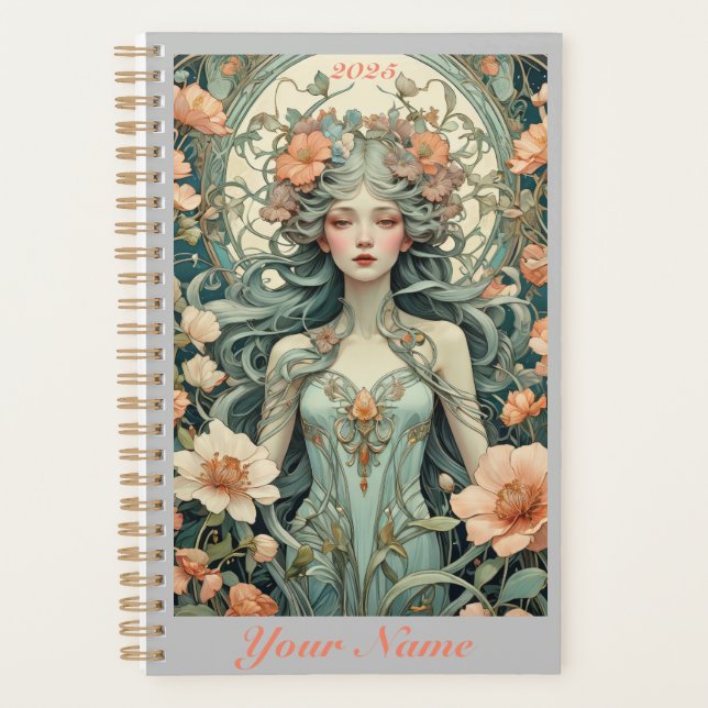 Agenda Personalizable - "Esencia de flores" (Anverso)