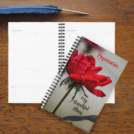 Agenda Personalizable floral Red Rose Beautiful Plans