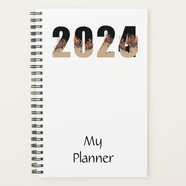 Agenda personalizable gráfico de Calendar Planner 2024 (Anverso)