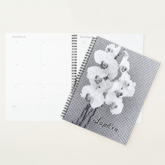 Agenda Personalizable Gráfico Orquídea Patrón de puntos d