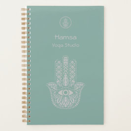 Agenda Personalizable Hamsa del Estudio de Yoga Verde Sea