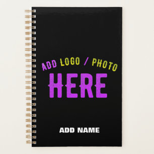 AGENDA PERSONALIZABLE MODERNO ESTILO NEGRO VERIFICADO MAR