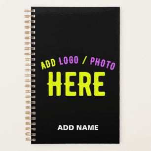AGENDA PERSONALIZABLE MODERNO ESTILO NEGRO VERIFICADO MAR