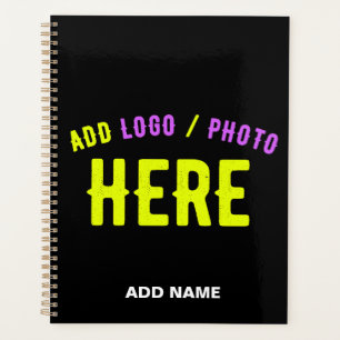 AGENDA PERSONALIZABLE MODERNO ESTILO NEGRO VERIFICADO MAR