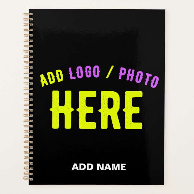 AGENDA PERSONALIZABLE MODERNO ESTILO NEGRO VERIFICADO MAR (Anverso)