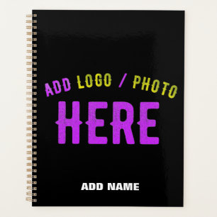 AGENDA PERSONALIZABLE MODERNO ESTILO NEGRO VERIFICADO MAR