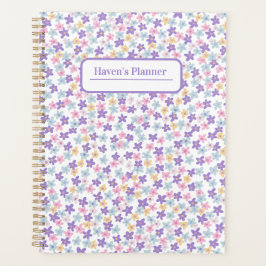 Agenda Personalizable morado planner floral