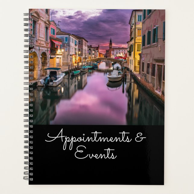 Agenda Personalizable panorámico del Canal de Venecia (Anverso)
