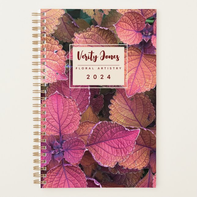Agenda Personalizable Planner Floral (Anverso)