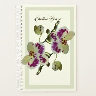 Agenda Personalizable Planner Ricos orquídeas amarillas 