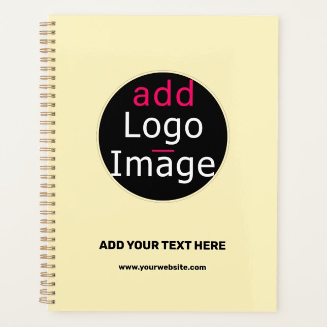 Agenda Personalizable profesional moderno Vanilla de nego (Anverso)