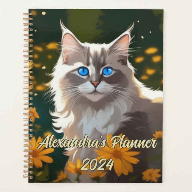 Agenda Personalizable Ragdoll Cat Planner (Anverso)