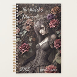 Agenda personalizable - "Rosa gótico de brujas"